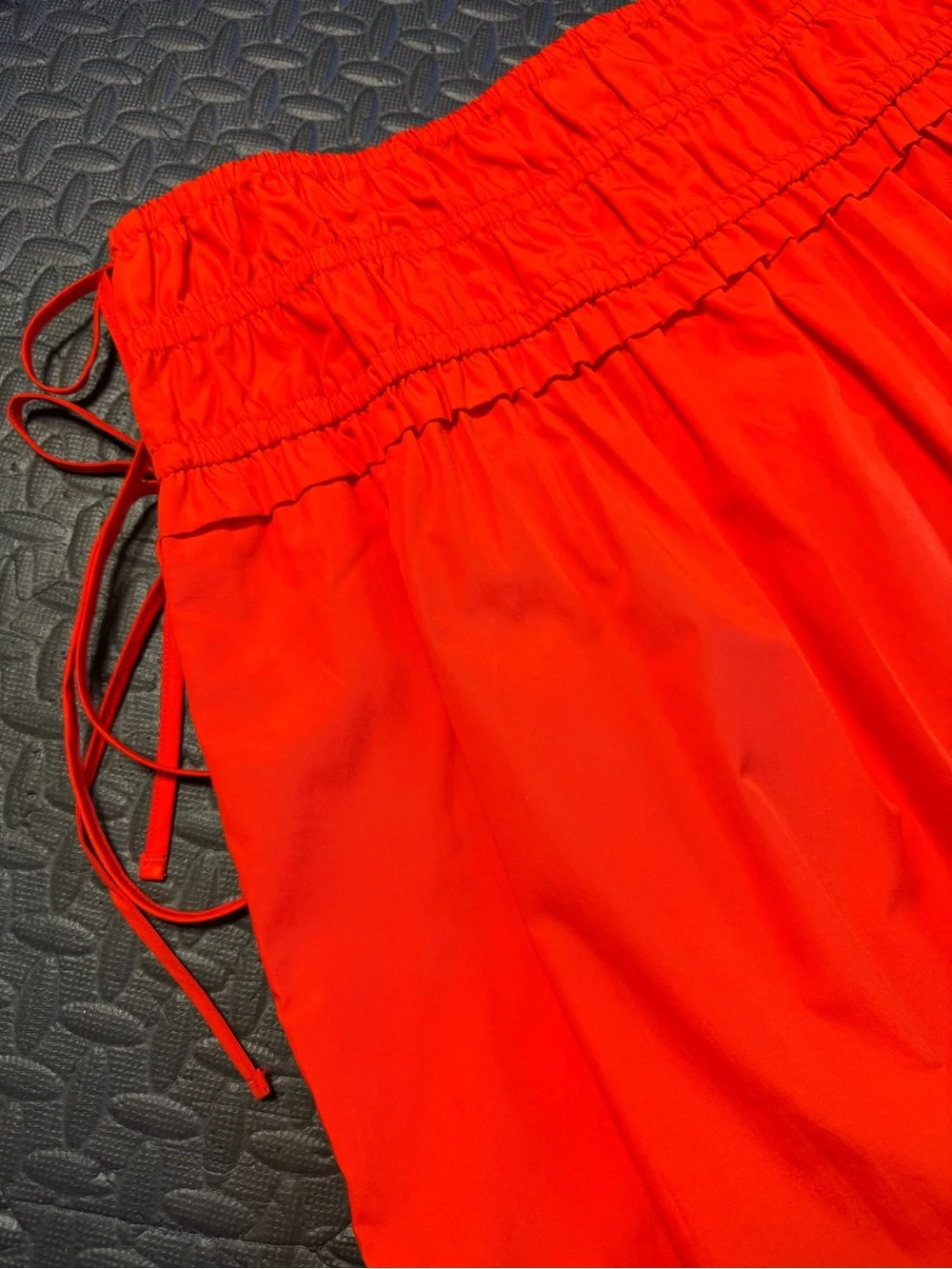 NWT Free Assembly Orange Smocked Maxi Skirt Cotton Side Ties XXL (20)